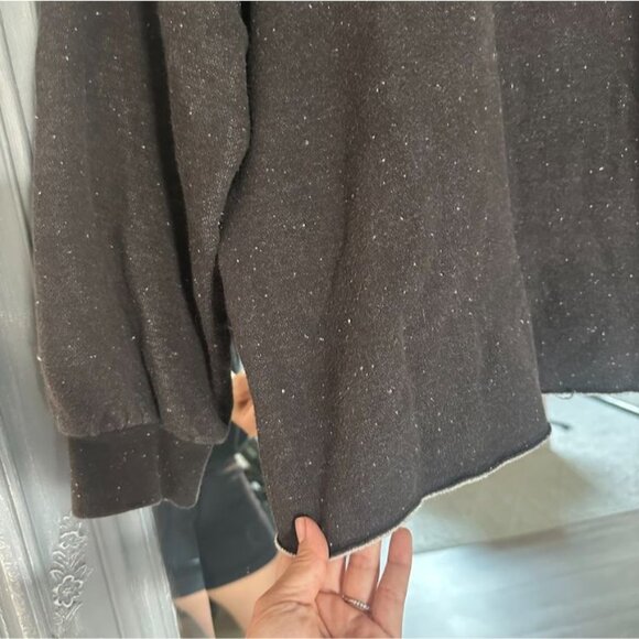 Madewell Betterterry Relaxed Turtleneck Sweatshirt in Heather Donegal Charcoal M - Picture 8 of 11